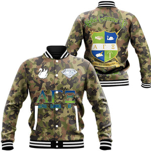 Alpha Gamma Xi Camo Baseball Jackets | Africazone.store