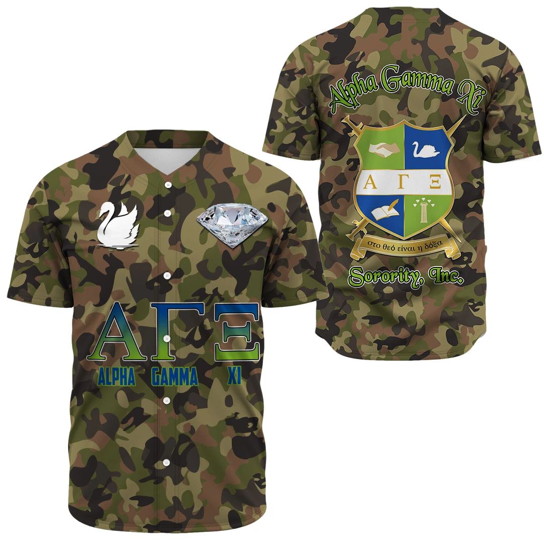 Alpha Gamma Xi Camo Baseball Jerseys | Africazone.store