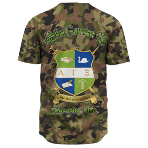 Alpha Gamma Xi Camo Baseball Jerseys | Africazone.store