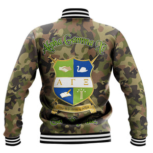 Alpha Gamma Xi Camo Baseball Jackets | Africazone.store