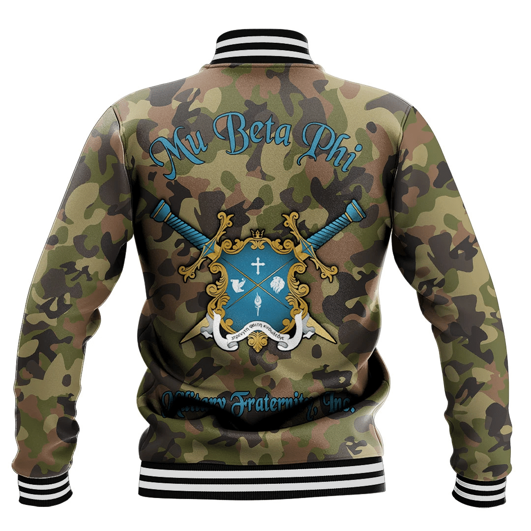Mu Beta Phi Camo Baseball Jackets | Africazone.store