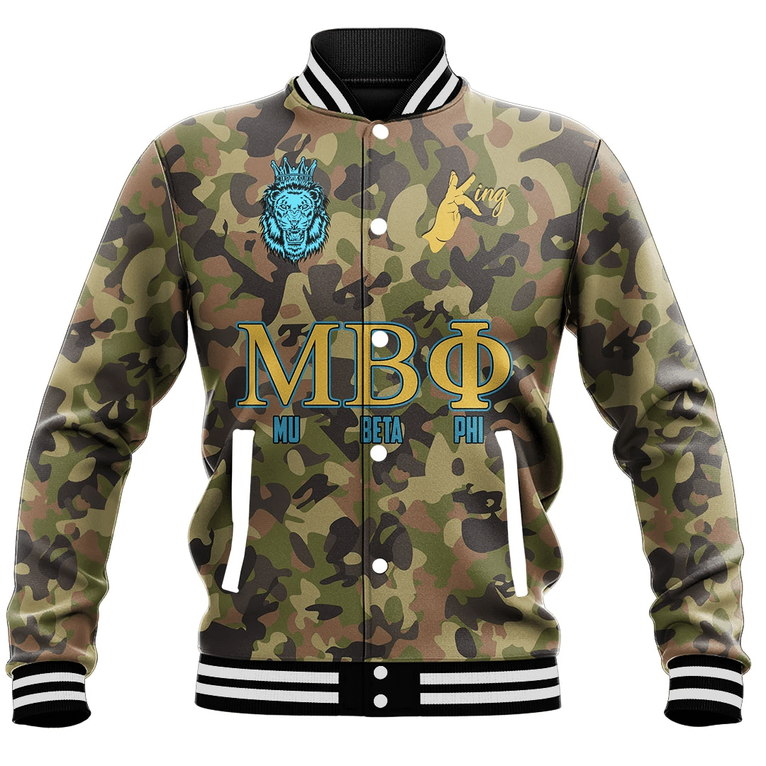 Mu Beta Phi Camo Baseball Jackets | Africazone.store