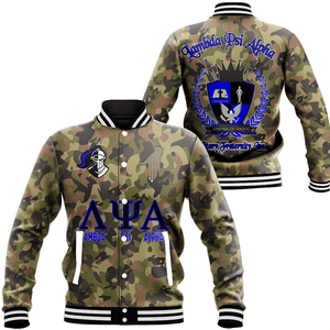 Lambda Psi Alpha Fraternity Camo Baseball Jackets | Africazone.store