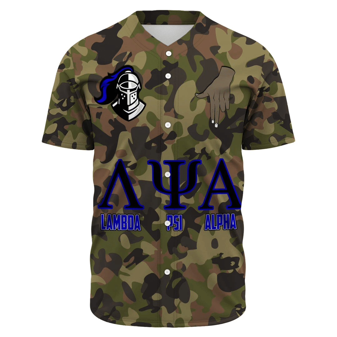 Lambda Psi Alpha Fraternity Camo Baseball Jerseys | Africazone.store