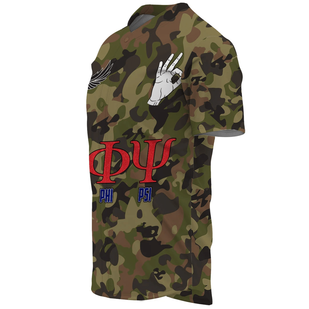 Sigma Phi Psi Camo Baseball Jerseys | Africazone.store