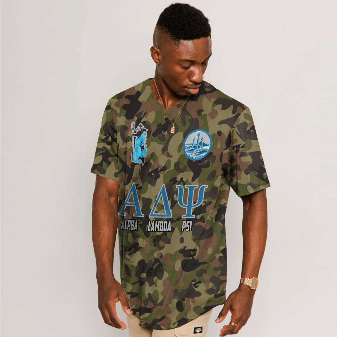 Alpha Lambda Psi Camo Baseball Jerseys | Africazone.store