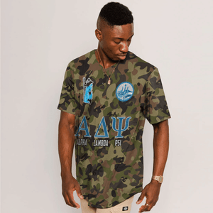 Alpha Lambda Psi Camo Baseball Jerseys | Africazone.store