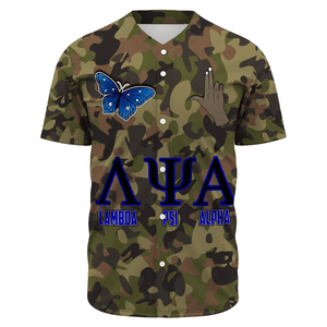 Lambda Psi Alpha Sorority Camo Baseball Jerseys | Africazone.store