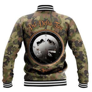Psi Delta Tau Camo Baseball Jackets | Africazone.store