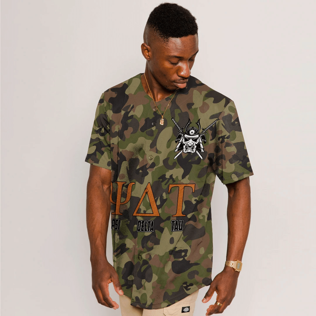 Psi Delta Tau Camo Baseball Jerseys | Africazone.store