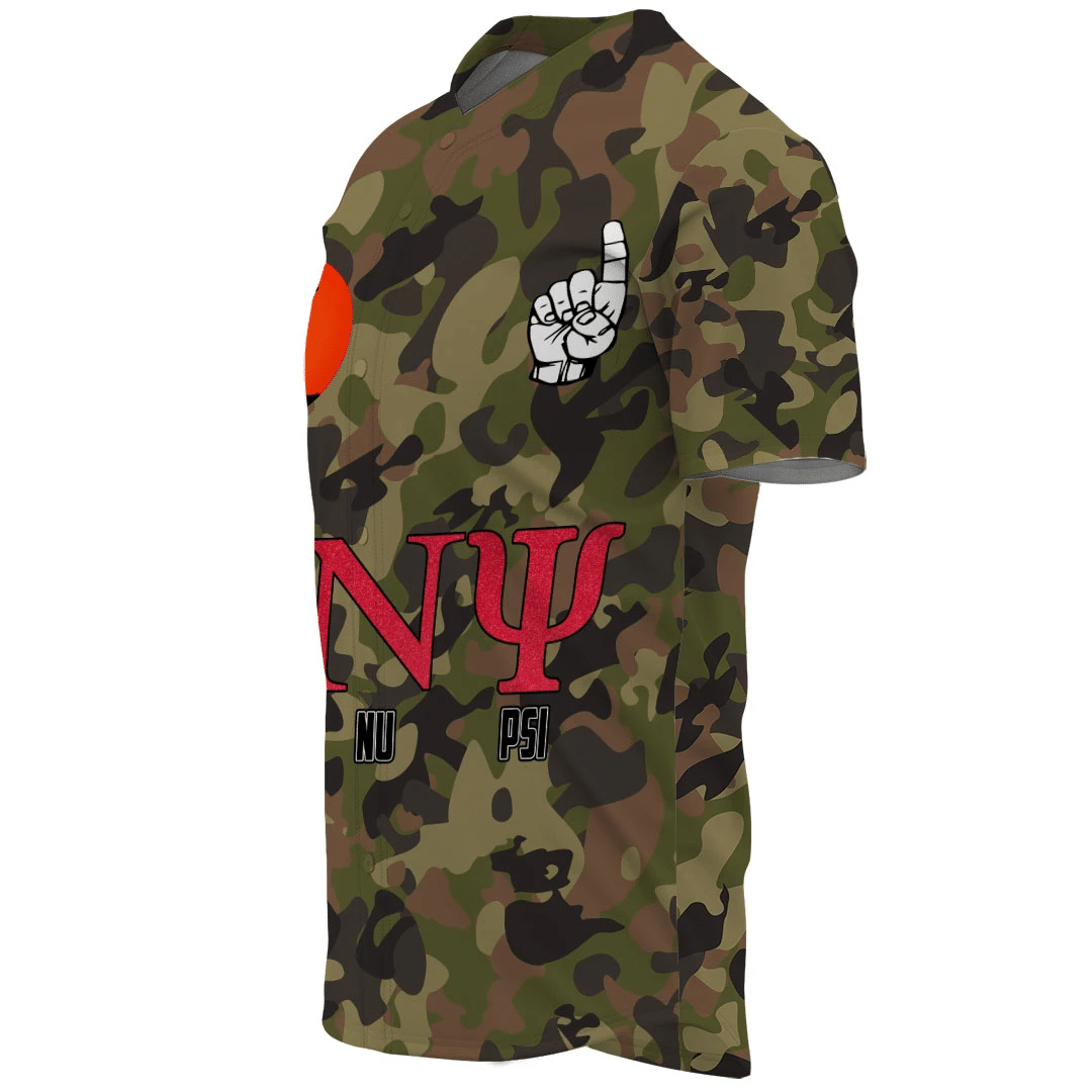 Theta Nu Psi Camo Baseball Jerseys | Africazone.store