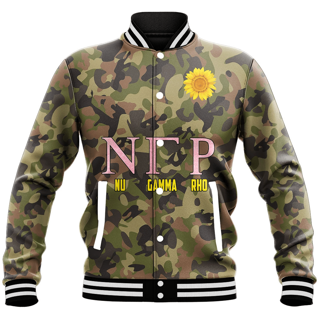 Nu Gamma Rho Camo Baseball Jackets | Africazone.store