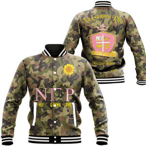 Nu Gamma Rho Camo Baseball Jackets | Africazone.store