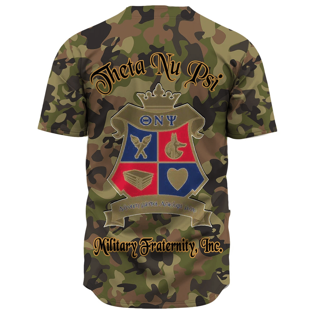 Theta Nu Psi Camo Baseball Jerseys | Africazone.store