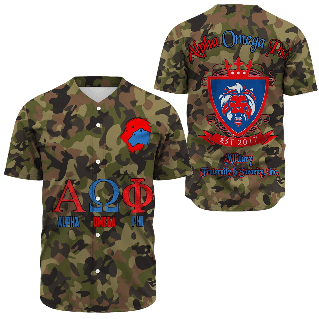 Alpha Omega Phi Camo Baseball Jerseys | Africazone.store