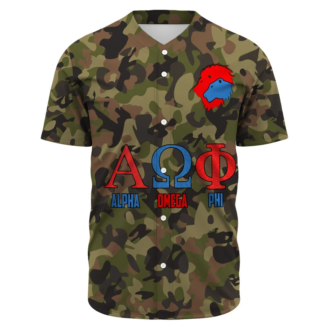 Alpha Omega Phi Camo Baseball Jerseys | Africazone.store