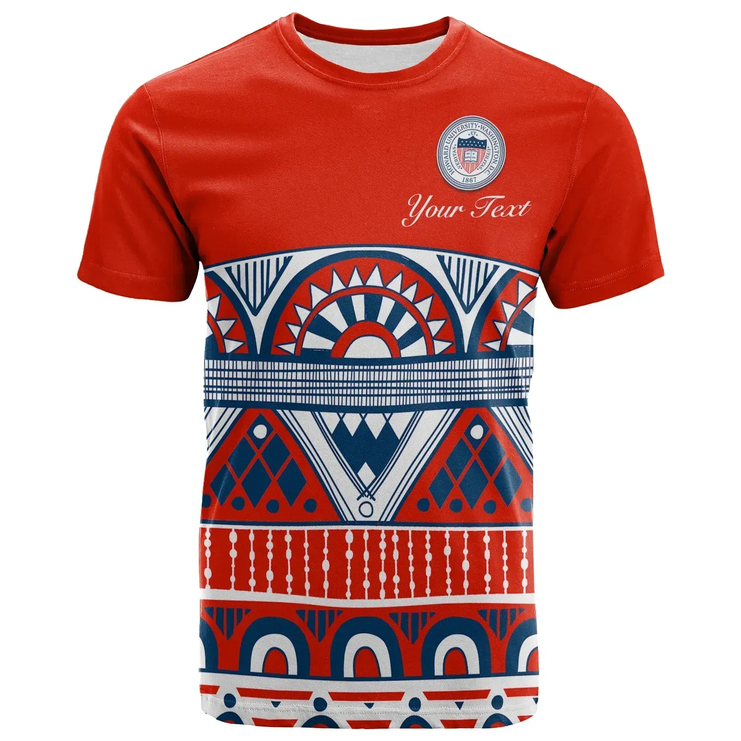 Personalized Howard Version Red Mix Pattern T-shirt