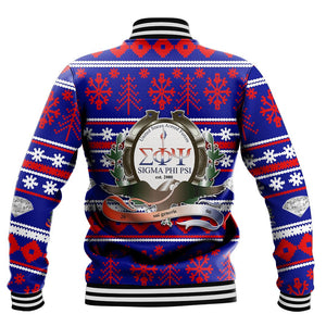 Sigma Phi Psi Letter Christmas Baseball Jackets | Africazone.store