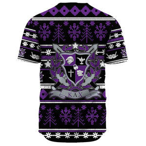 Kappa Lambda Chi Letter Christmas Baseball Jerseys | Africazone.store
