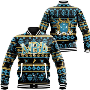 Mu Beta Phi Letter Christmas Baseball Jackets | Africazone.store