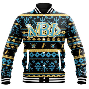 Mu Beta Phi Letter Christmas Baseball Jackets | Africazone.store
