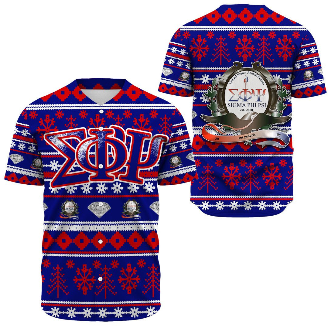 Sigma Phi Psi Letter Christmas Baseball Jerseys | Africazone.store