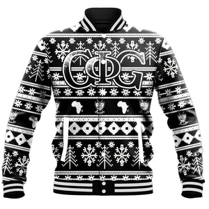 Groove Phi Groove Letter Christmas Baseball Jackets | Africazone.store