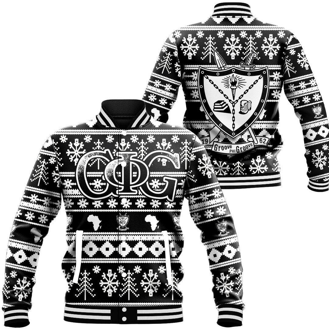 Groove Phi Groove Letter Christmas Baseball Jackets | Africazone.store