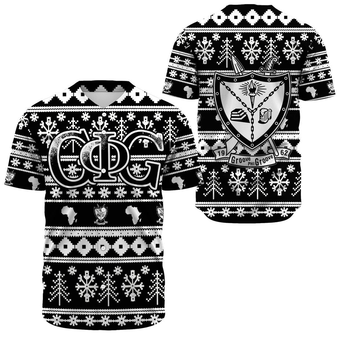 Groove Phi Groove Letter Christmas Baseball Jerseys | Africazone.store