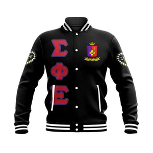 Sigma Phi Epsilon Letters Baseball Jacket | Africa Zone.com