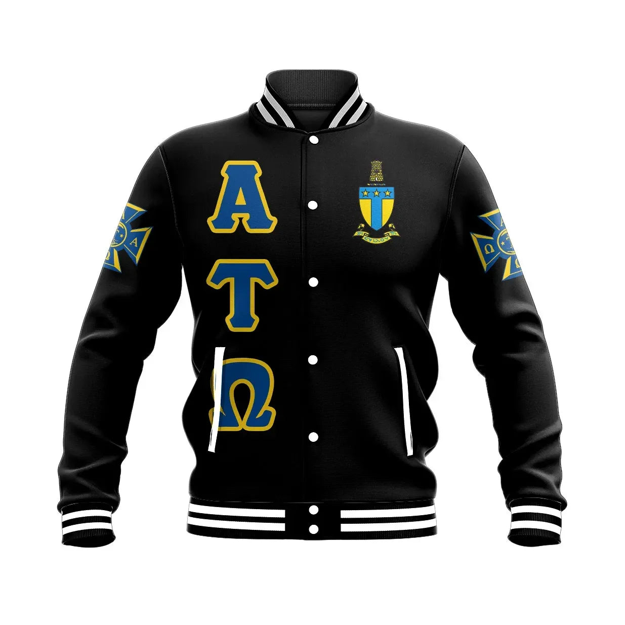 Alpha Tau Omega Letters Baseball Jacket | Africa Zone.com