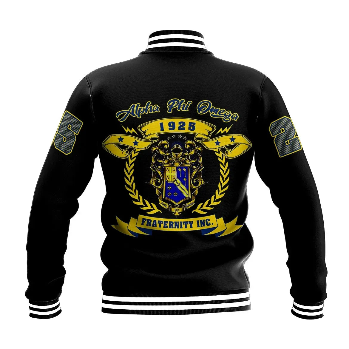 Alpha Phi Omega Letters Baseball Jacket
