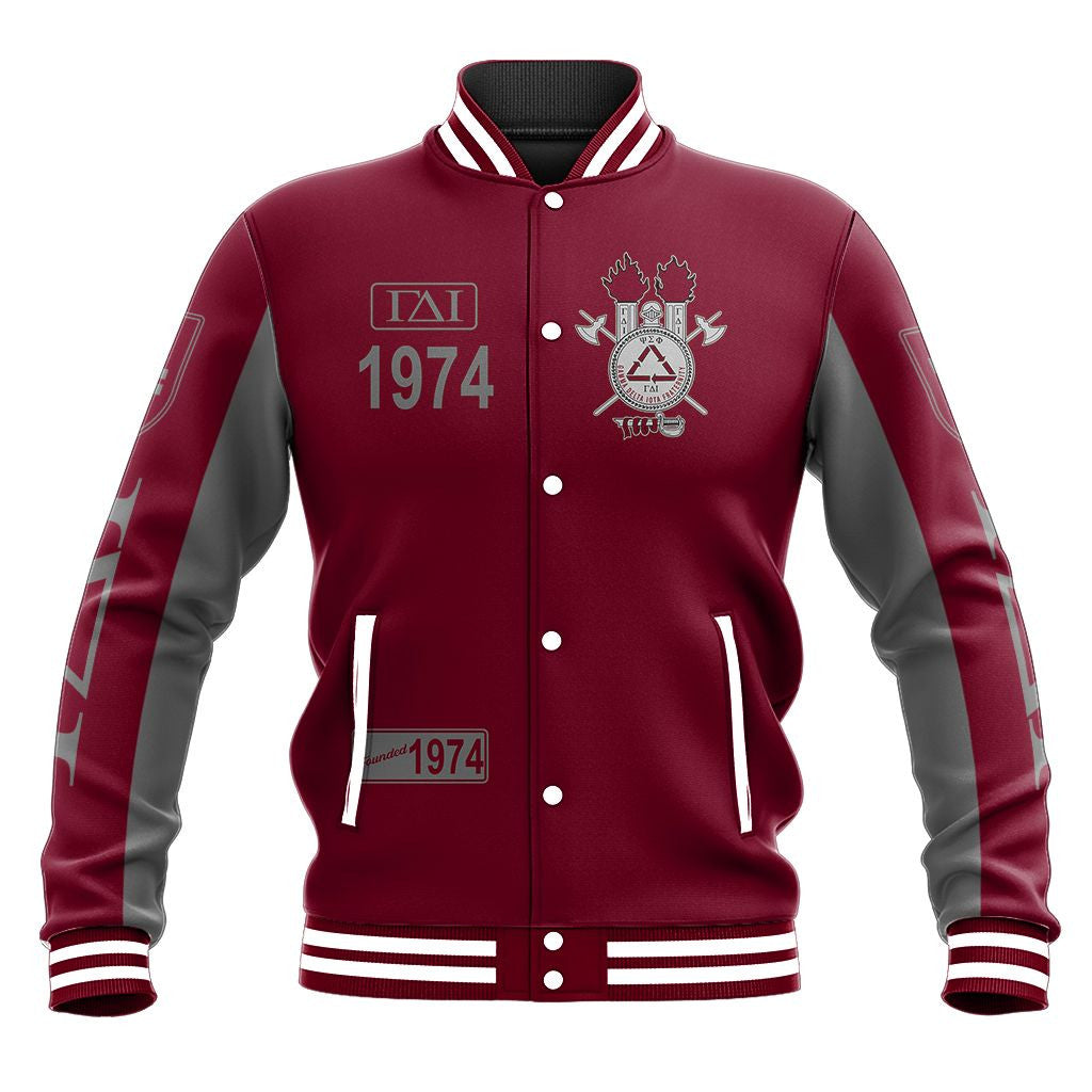 Gamma Delta Iota Frat 1974 Red Baseball Jacket