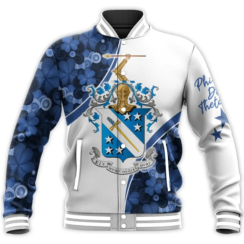 Phi Delta Theta Stars Baseball Jacket | Africazone.store