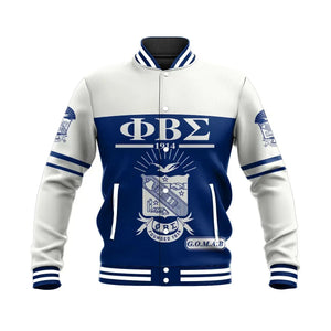 Blue Phi Beta Sigma Baseball Jacket | Africazone.store
