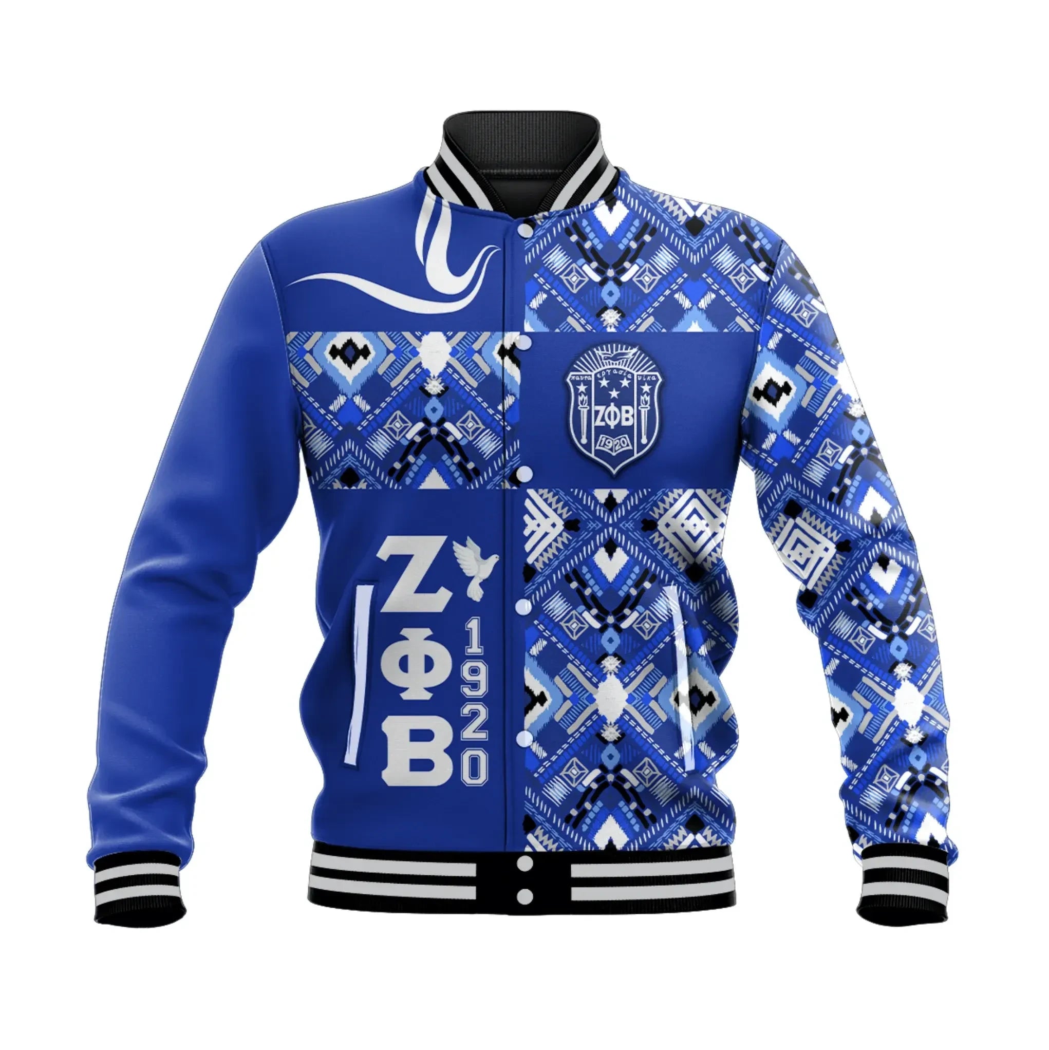 Personalised Zeta Phi Beta African Pattern Special Style  Baseball Jacket