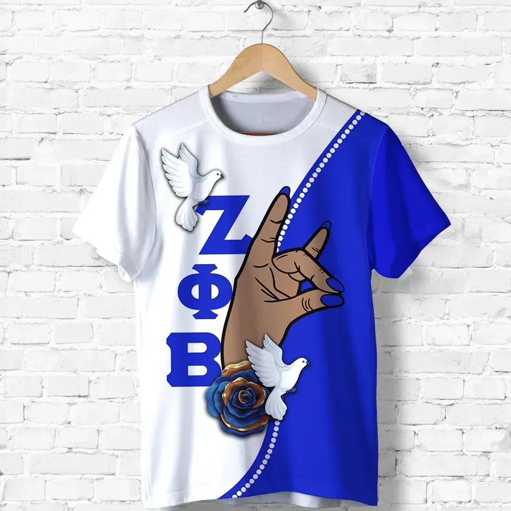 Africa Zone T-shirt - Personalized Zeta Phi Beta African Pattern Simple Style T-shirt J5