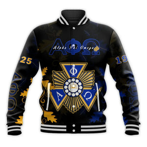 Alpha Phi Omega Mix Oakleaf - Aphio  Baseball Jacket