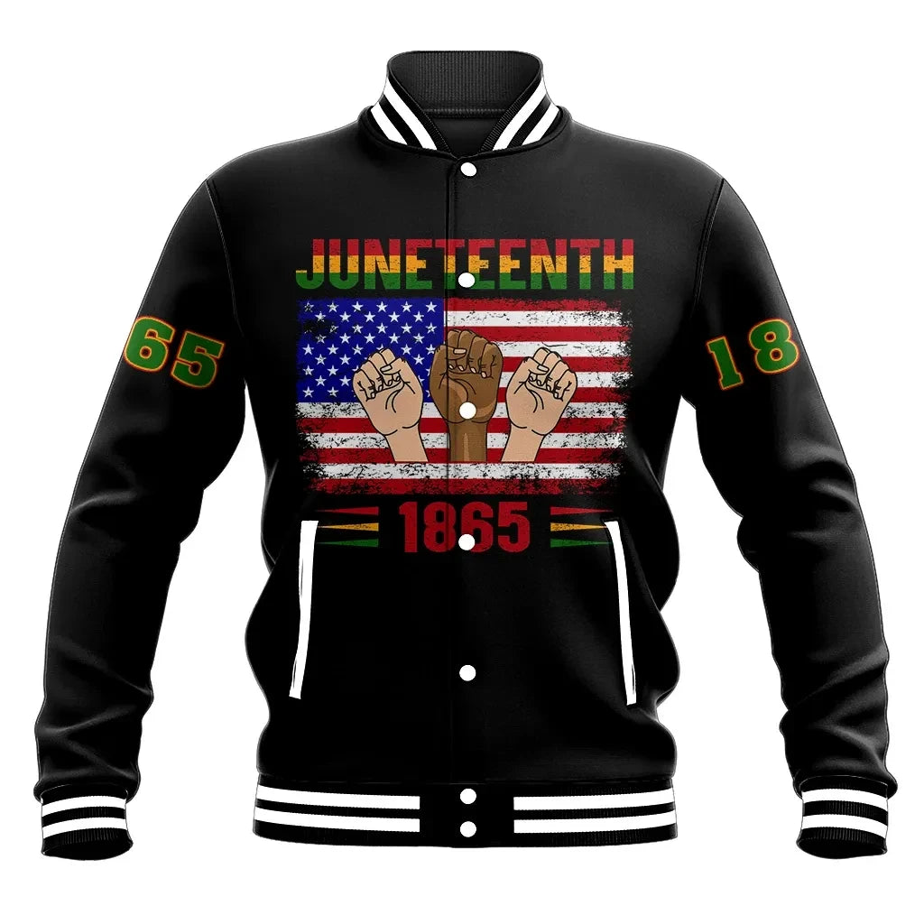Juneteenth Day Flag Baseball Jacket