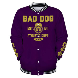 Bad Dog Bruh Baseball Jacket