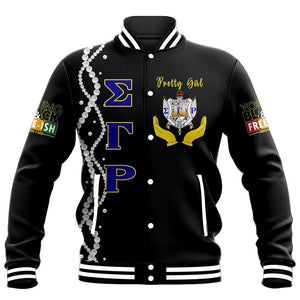 Africa Zone Jacket - Juneteenth Sigma Gamma Rho Pretty Girl Baseball Jacket