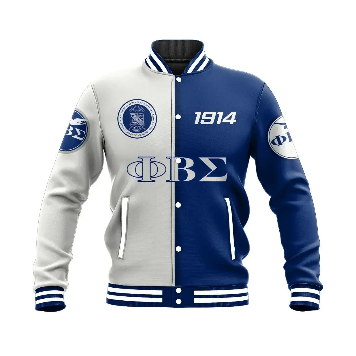 Phi Beta Sigma 1914 - Cycle Style Baseball Jacket | Africazone.store