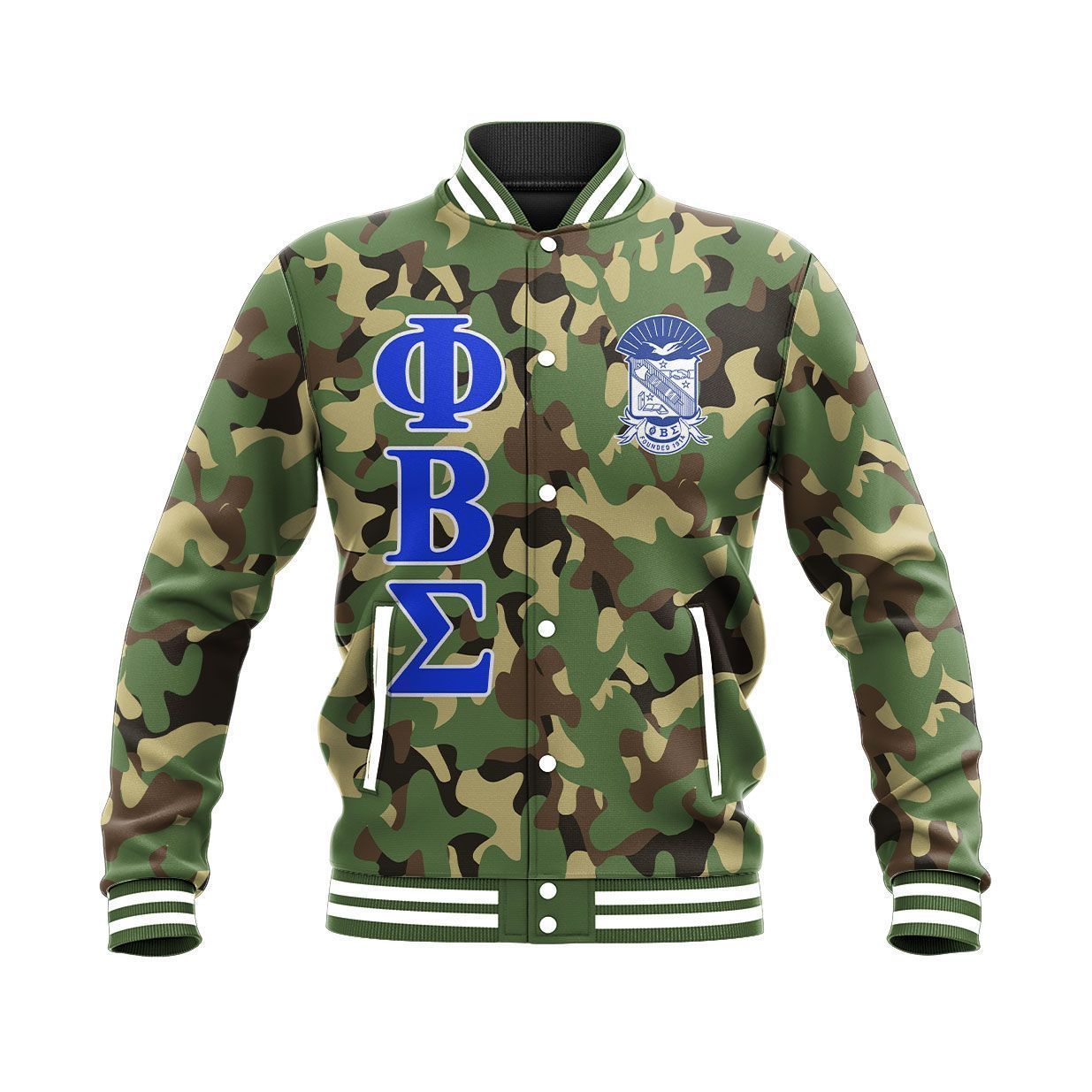 Military Phi Beta Sigma Baseball Jacket
