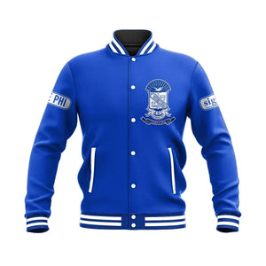 Blue Phi Phi Beta Sigma Fraternity Baseball Jacket