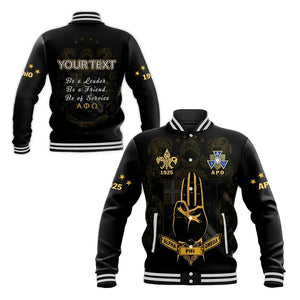 Personalised Alpha Phi Omega The Scout Sign  Baseball Jacket