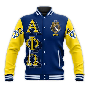 Alpha Phi Omega Royal Blue Baseball Jacket