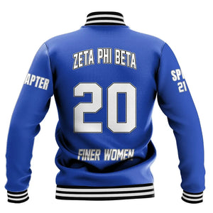 Zeta Phi Beta (Blue) Baseball Jackets | Africazone.store