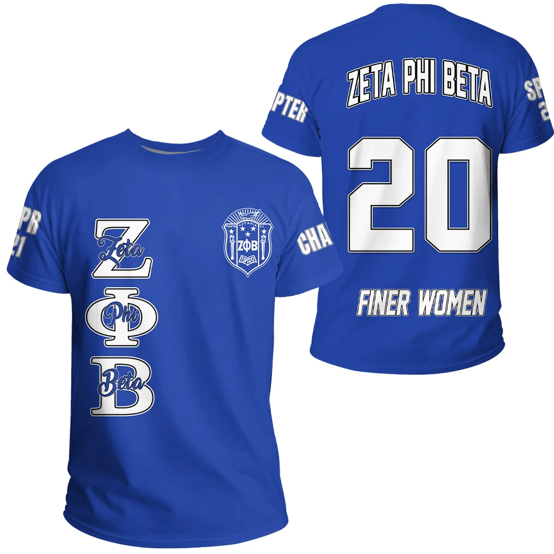 Zeta Phi Beta (Blue) T-shirt | Africazone.store