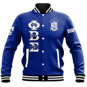 Phi Beta Sigma (Blue) Baseball Jackets | Africazone.store