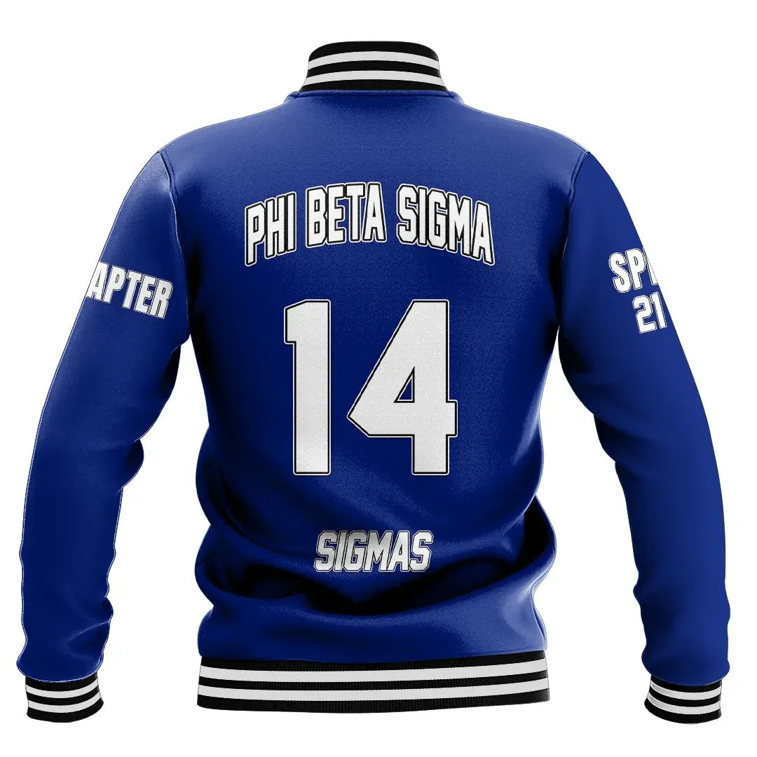Phi Beta Sigma (Blue) Baseball Jackets | Africazone.store